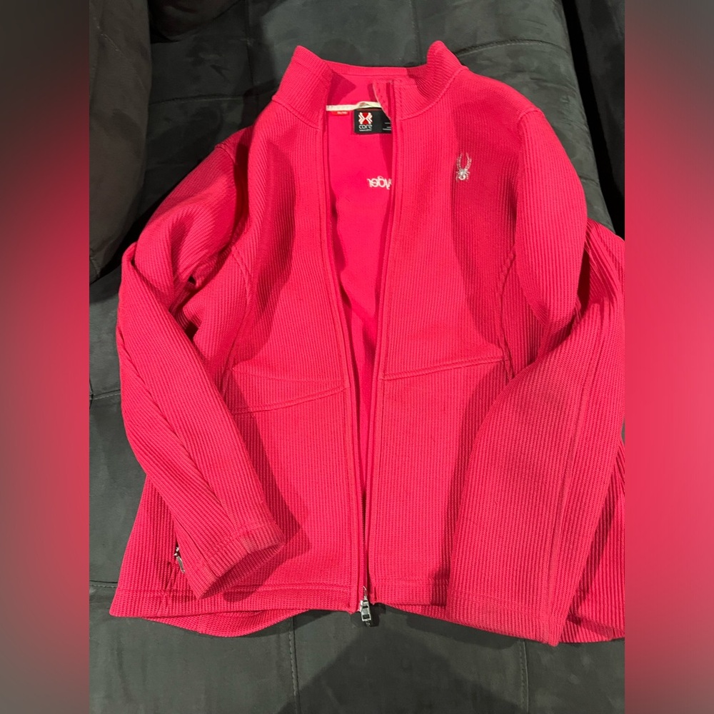 Women’s size XL Spyder zip sweater- pink.